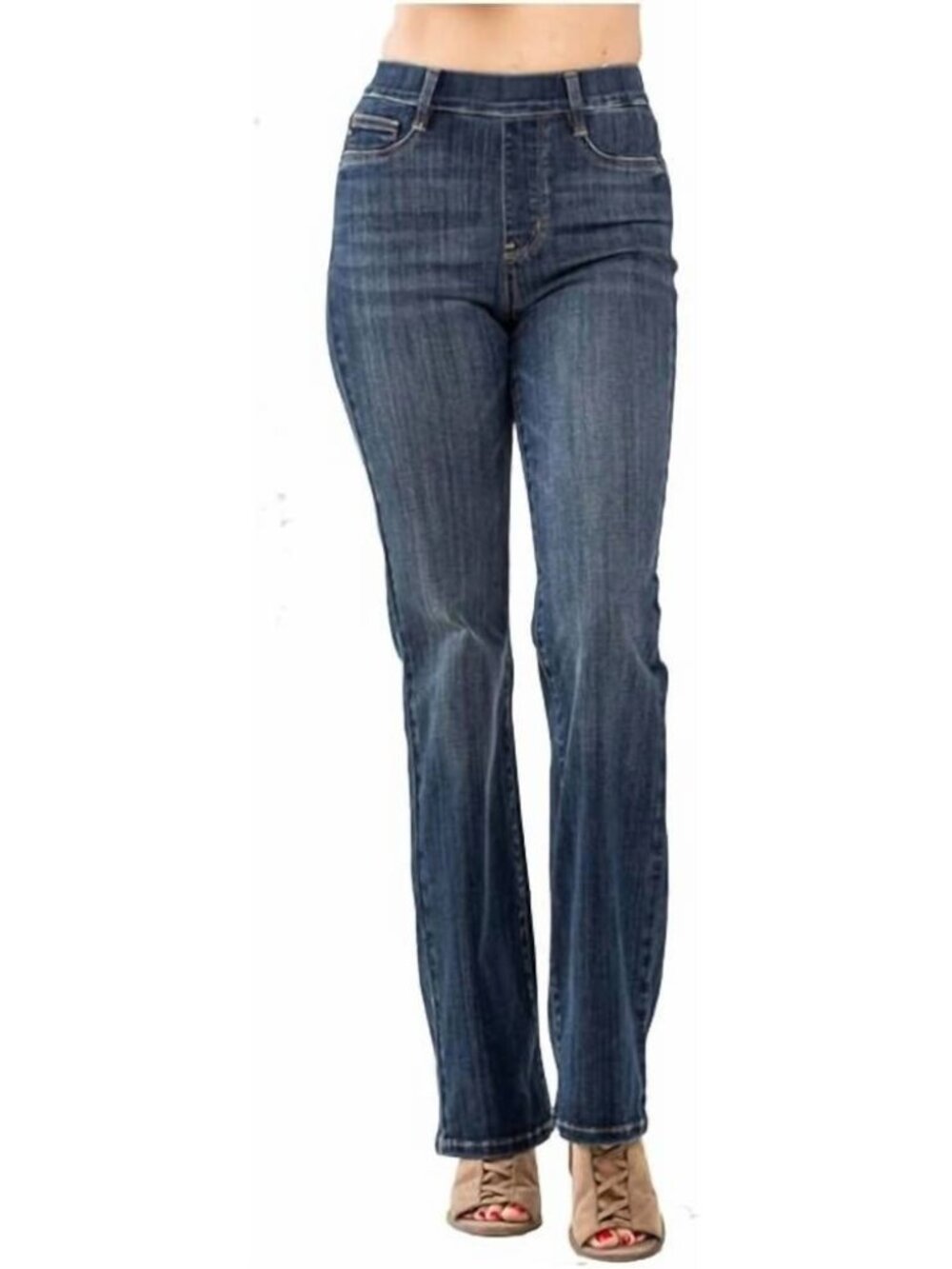 Judy Blue Slim Boot Pull On Jeans Dark Wash High Rise JB88589 DK-Size 11/30